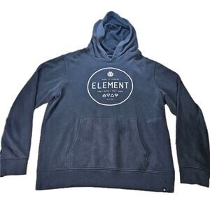 Element Skate Hoodie Mens XL Blue Wind Water Earth Air Graphic Print Distressed